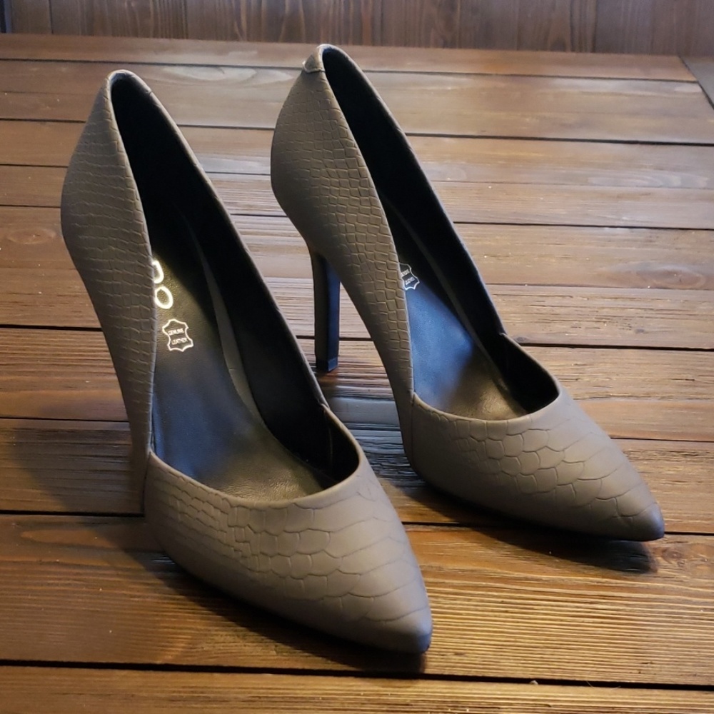 Gray Aldo Heels
